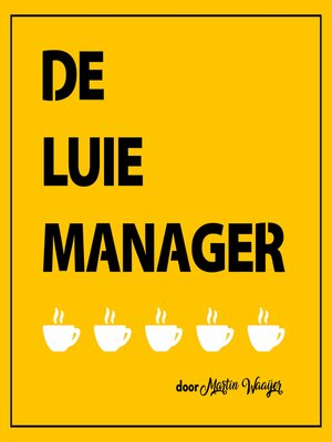 cover image of De luie manager